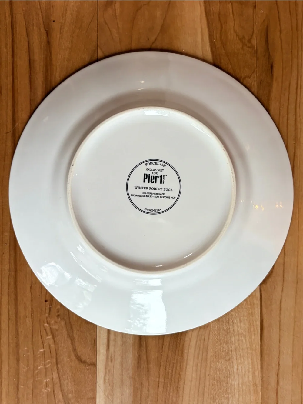 Pier 1 Winter Forest Buck Accent Dinner Plate